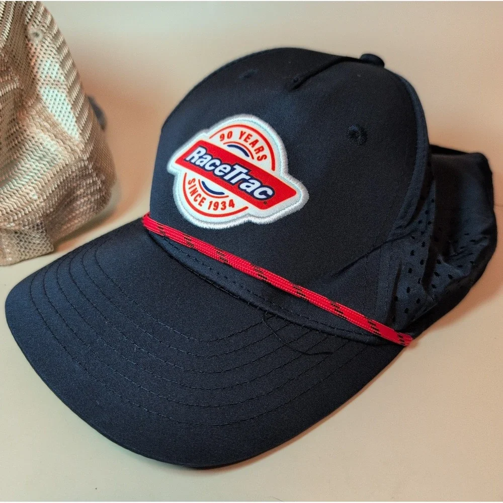 RaceTrac Official 90th Anniversary Gas Station Employee Issued Hats Lot Of 2
